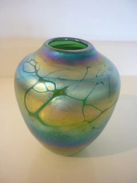 Kralik-Loetz / Vase En Verre Souffle Irise