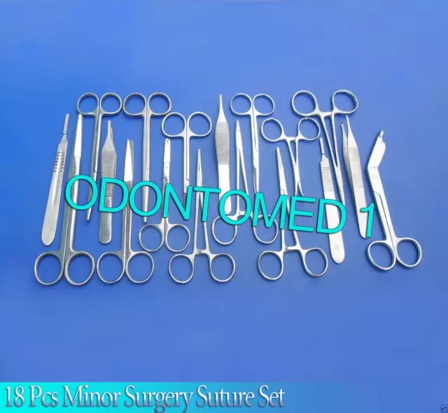 18 Instruments Minor Surgery Suture Set Kit Forceps Ds-771 3