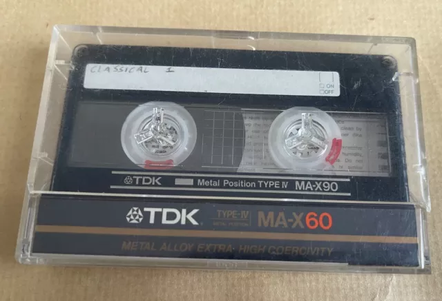 Tdk Ma-X 60 Metal Audio Cassette Tape Type Iv Brand