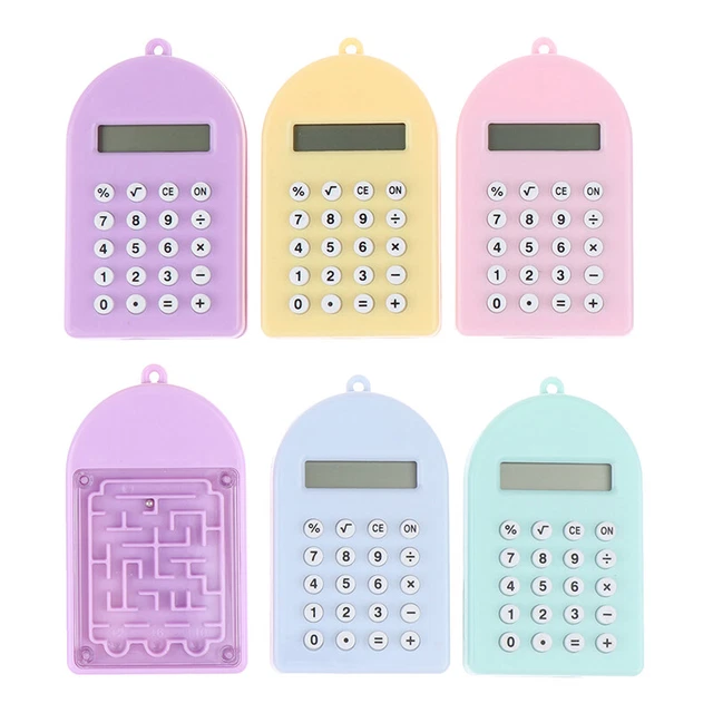 Portable Half Circle Digital Calculator Keychain Office Supplies For Childre LEI