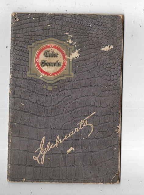 1924 "Cake Secrets" Igleheart Bros.- Evansville, Ind. 32 pg., ill. - Swan's Down
