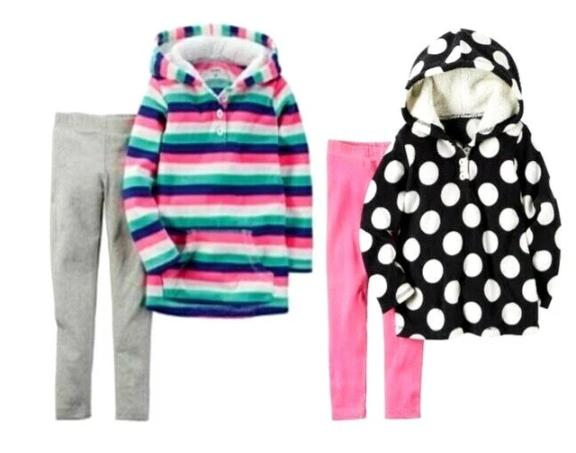 Carters Infant Girls 2 Pc Fleece Hoodie & Leggings Set NWT  3M  6M  9M  or  12M