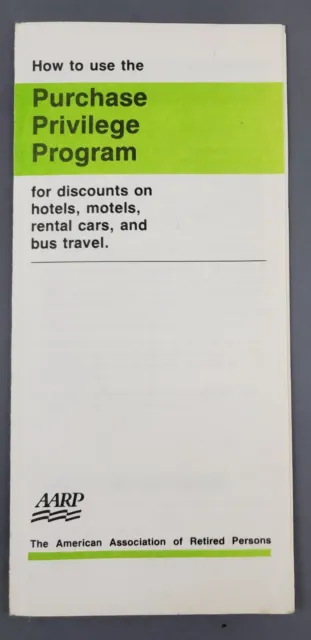 1984 AARP Purchase Privilege Program Benefits Discounts Vintage Booklet