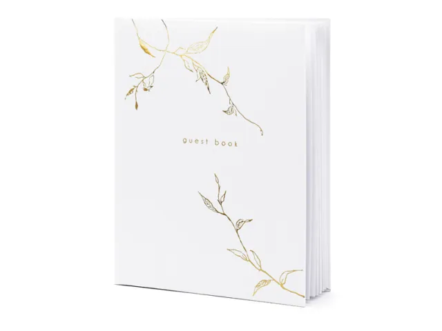 Gästebuch Weiß Gold Blanko Hochzeit Geburtstag Hochzeitsbuch Ferienwohnung A4