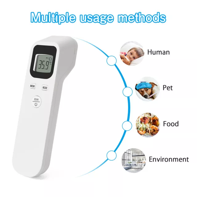 Digital Fieberthermometer Infrarot LCD Thermometer Stirnthermometer kontaktlos