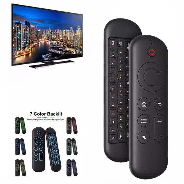 Bluetooth 5.0 Keyboard 2.4G Wireless Air-Mouse Backlight Voice Remote Contr .{