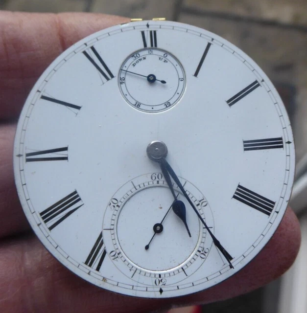 RARE UP / Down Gents Fusee Pocket Watch Movement Working £9.99 ...