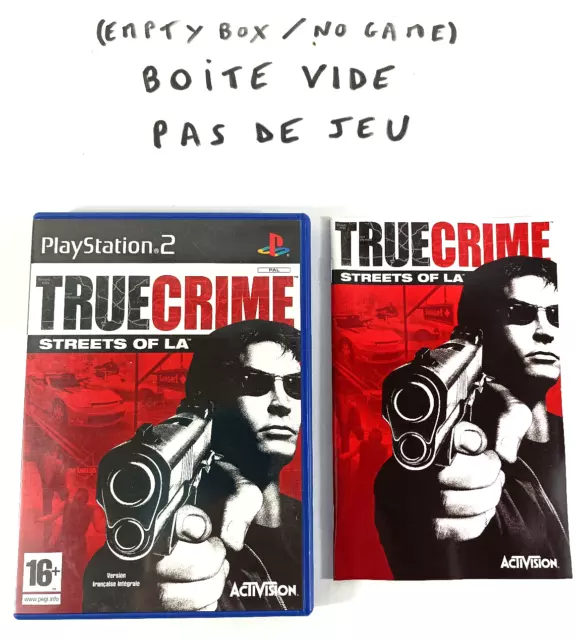 Playstation 2 PS2 VF  True Crime Streets of LA  PAS DE JEU BOITE VIDE et notice