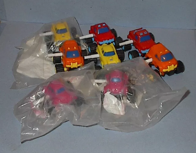 VINTAGE 1990 MCDONALD'S HAPPY MEAL TOYS WIND-UP 4 x 4's TWO SETS WORKING LOOSE