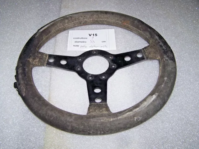 Volante sportivo in pelle diam 33 cm per restauro FIAT. Lancia Alfa, Romeo (V15