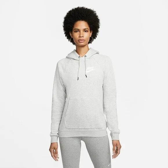 Nike Sportswear Rally Essential Gray Pullover Hoodie Sweatshirt L
