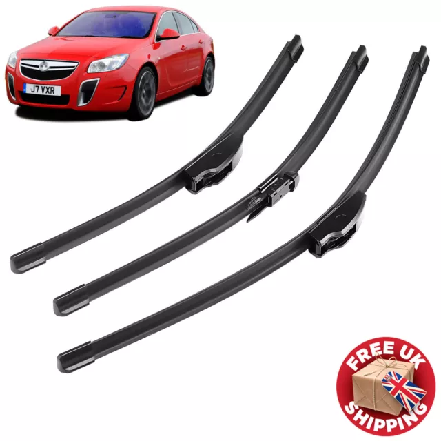 3X FOR VAUXHALL Insignia 2.0 Hatchback Front Rear Wiper Blades