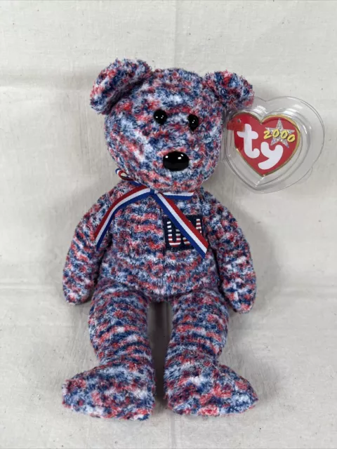 Ty Beanie Baby Proud To Be An American “Usa” The Bear  With Tag Errors 2000