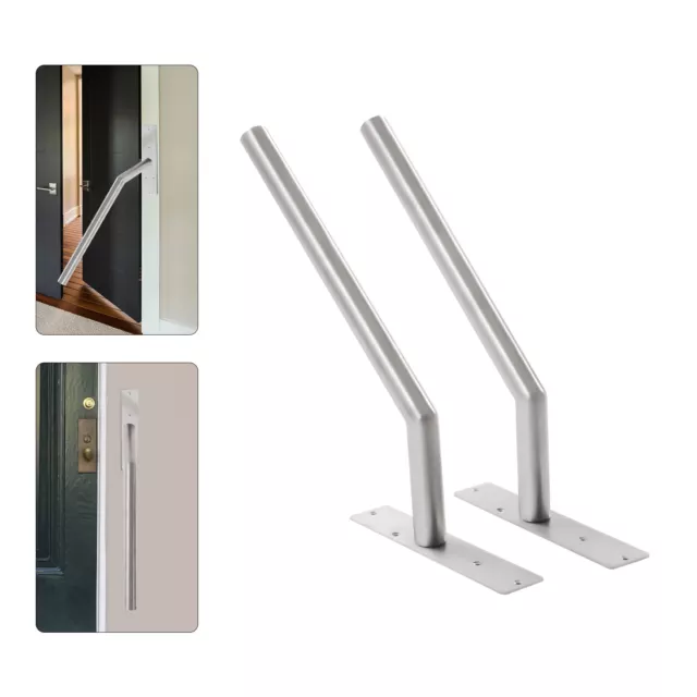 2Pcs Grab Rail Handrail Railing Stainless Wall Mount for Outdoor Stair 1-3 Steps