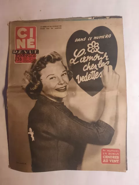 Ciné télé Revue N°30 - 23 juillet 1954 Amour chez les vedettes Marina Vlady