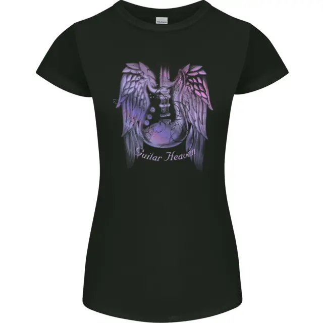 Heaven Wings Chitarrista Basso Elettrico Donna Petite Cut T-shirt