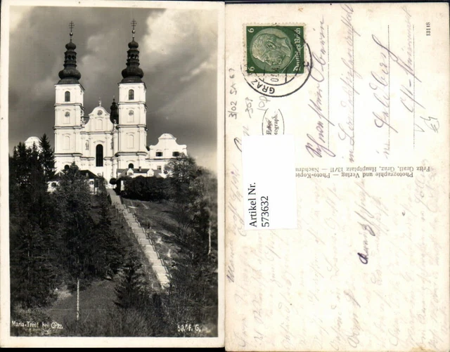 573632,Foto Ak Maria Trost Mariatrost Graz Kirche pub Fritz Gratl 50