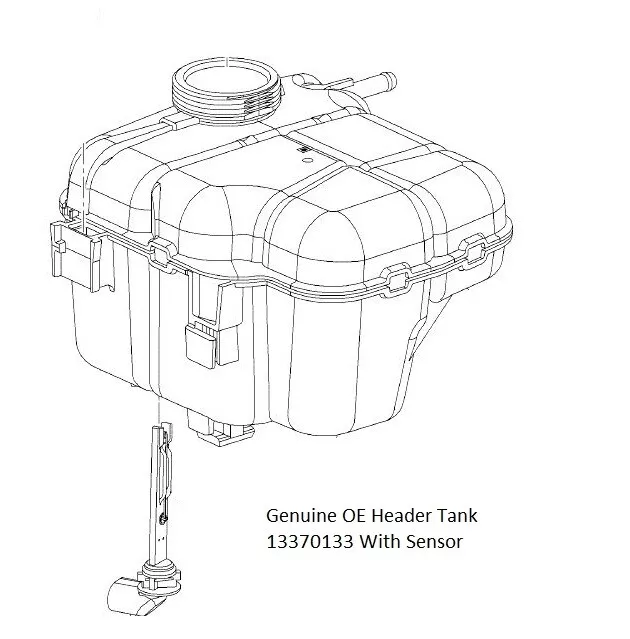 FABRICANTE DE EQUIPOS ORIGINALES Vauxhall Astra J Cascada tanque de cabezal de refrigerante de expansión con sensor 13370133