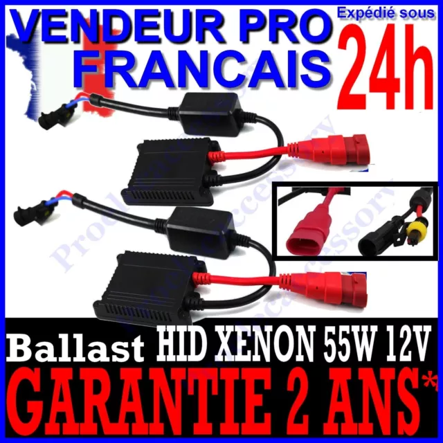 2 BALLAST AU XENON EN 55W SLIM POUR KIT HID H1 H4 H7 H11 H8 H9 HB3 HB4 9-16v DC