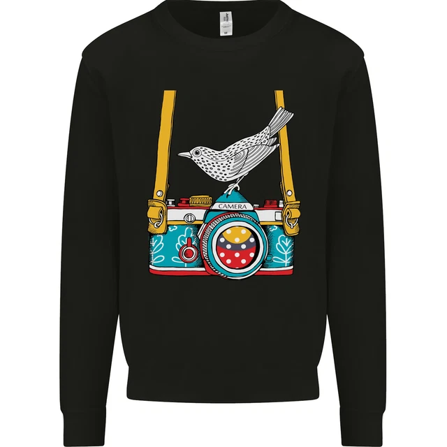 Camera With a Bird Photographer Photography Mens Sweatshirt Jumper
