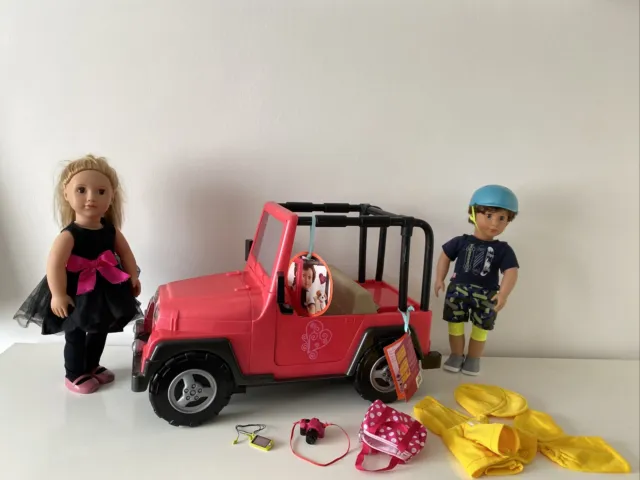 Our Generation Car My Way and Highway 4x4 Jeep Plus Doll Male Female Inc.