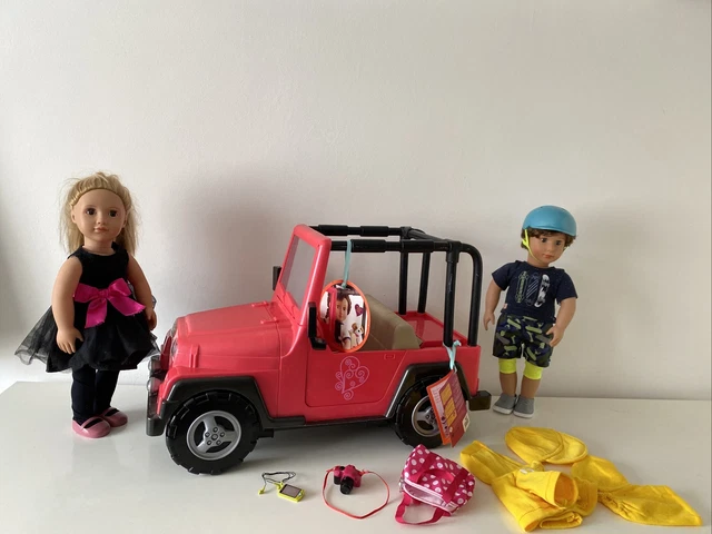 Our Generation Car My Way and Highway 4x4 Jeep Plus Doll Male Female Inc. Our Generation Car My Way and Highway 4x4 Jeep Plus Doll Male Female Inc.