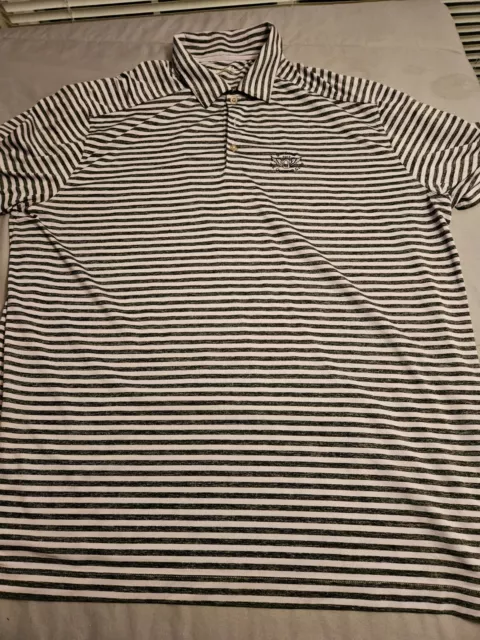 Nike Shirt Mens XXL 2XL Golf Tour Performance Dri-Fit Olympic Golf Striped Polo