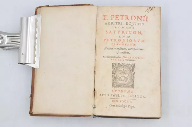 Petronius Arbiter - T. Petronii Arbitri equitis Romani Satyricon : cum Petronior