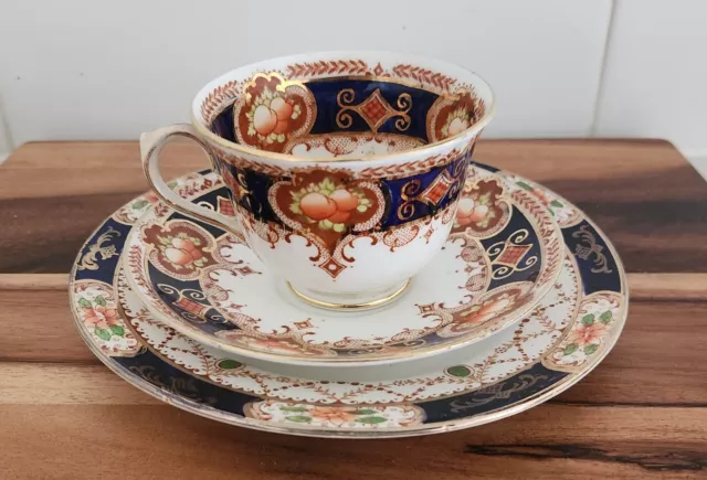 1920s Royal Albert Crown China Imari Tea Cup & Saucer #723983 + Pekin Side Plate