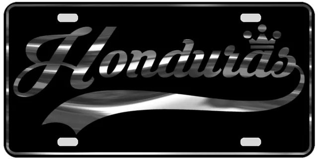 Honduras License Plate All Mirror Plate & Chrome and Regular Vinyl Choices