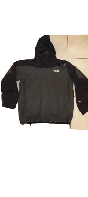 Giacca con cappuccio da uomo The North Face Hyvent nero/grigio. Taglia media