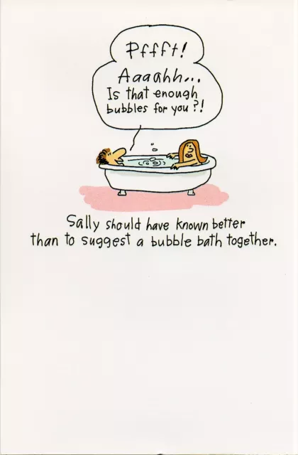 Funny HAPPY BIRTHDAY Card, by American Greetings, That Enough, Bubble Bath Comic
