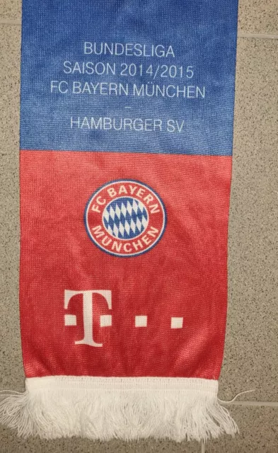 FC Bayern München - Hamburger SV Schal / Saison 2014-15 / Sponsor Telekom /