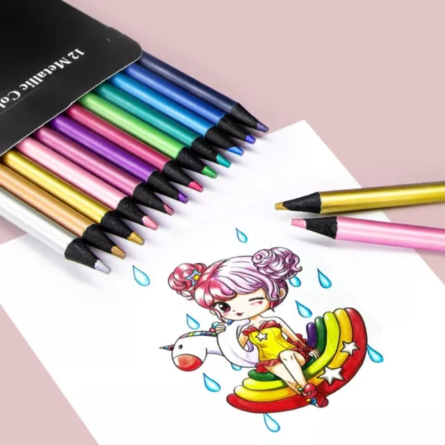 WATERCOLOR PENCILS 8MM Lead 12 Bright Color Coloring Pencils for Kid Art  Drawing $19.40 - PicClick AU