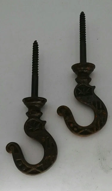 Antique Plant Light Ceiling Hanging Hooks Vintage Cast Iron Bird Cage Hangers