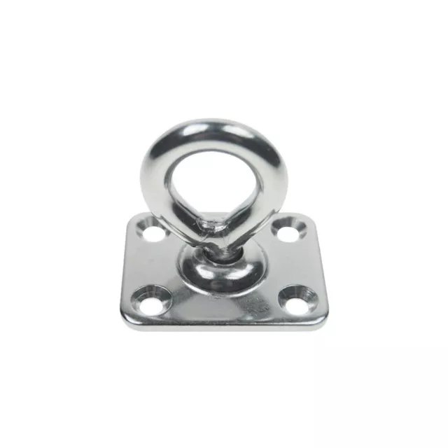 Boat Deck Stainless Steel 1/4" Square Pad Swivel Eye Rigging Lift | PACK 1 |