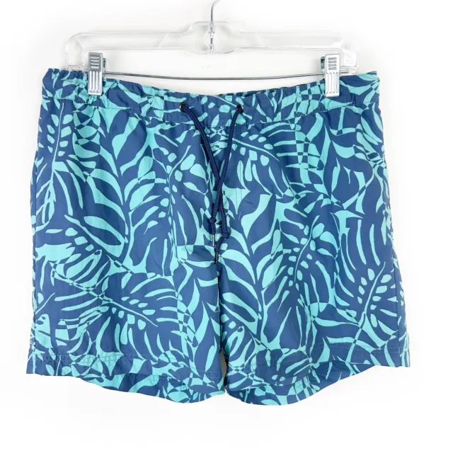 The Rail Blue/Turquoise Tropical swim shorts size: M