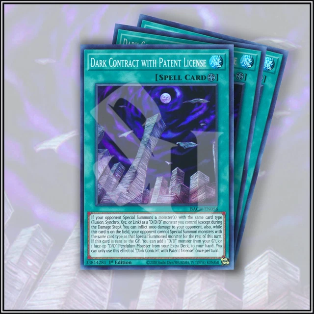 YuGiOh DARK CONTRACT WITH PATENT LICENSE x3 | SUPER RARE ▪️ 1ST EDITION 💎