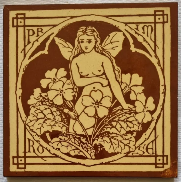 Mintons Tile. Spirit Of The Flowers. Primrose.c1875.