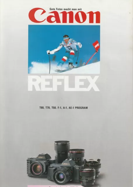 Original-Prospekt Canon Reflex Deutsche Ausgabe 1985/86