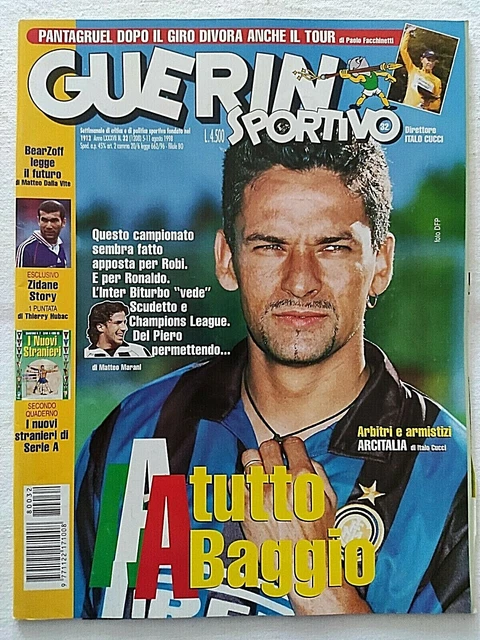 Guerin Sportivo N°12-1998 - Roberto Baggio, Cesare Maldini, Collina - Bologna - Italie