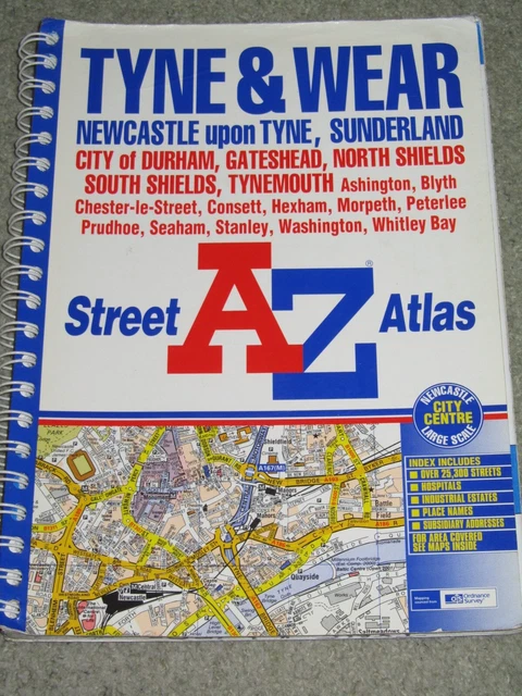 A-Z TYNE AND Wear Street Atlas By Geographers' A-Z Map Co. - 2001