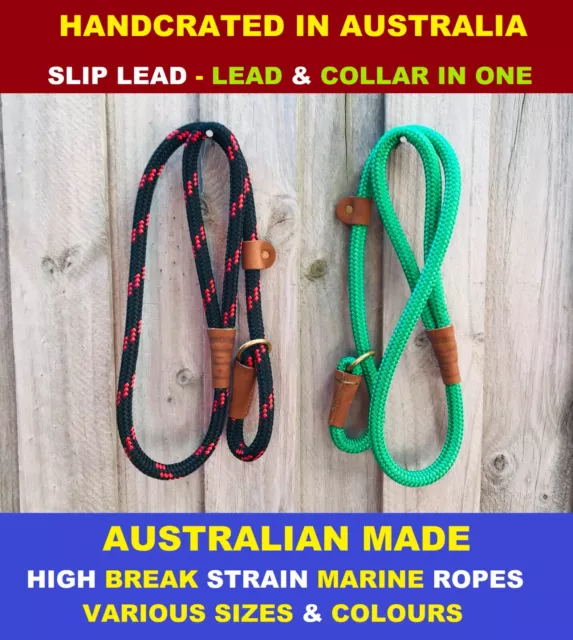 Dog Leads Slip Leads Training Lead Leash Soft Round Heavy Duty AUSTRALIAN MADE