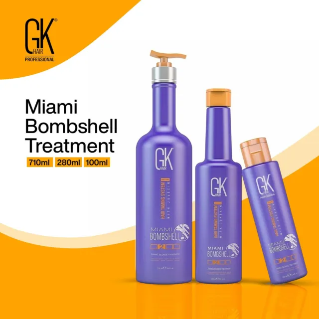 GK HAIR Keratin Treatment Miami Bombshell Dry Smoothing and Straightening Care