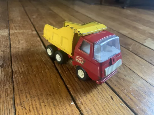 Vintage Tonka Pressed Steel Red Yellow Small Dump Truck 55040 60-70s Mini