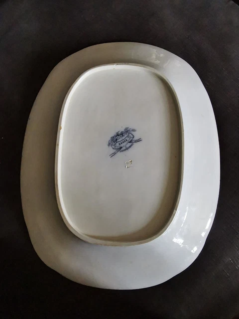 Plat Ceres Faience Sarreguemines  19 Eme Art Nouveau 42 Cm 3