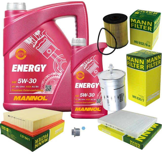 MANNOL Energy 5W-30 Motoröl – 6x1 Liter, API SN/CH-4, ACEA A3/B4, Für Benzin- & Dieselmotoren