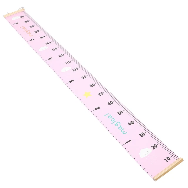 Toise Murale Enfant Autocollante – Diagramme Croissance Bébé Motifs Mignons Pour Chambre, Salon, Cuisine