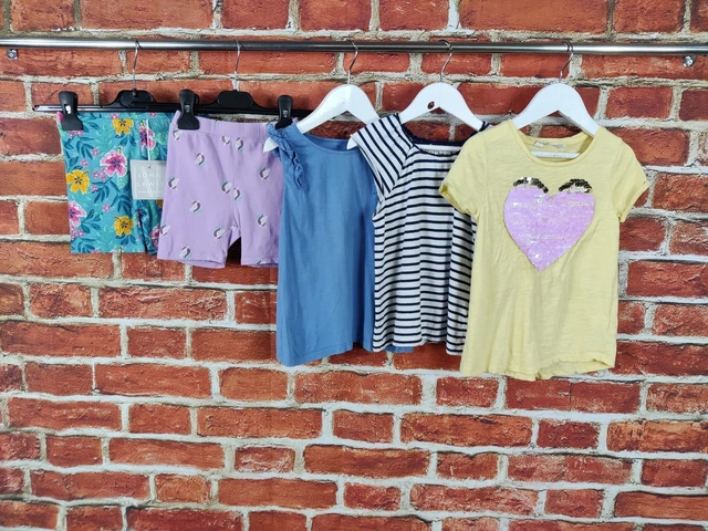 Pacchetto Ragazze Età 4-6 Anni John Lewis Gap Ecc Pantaloncini Estivi T-Shirt Bambini 116Cm