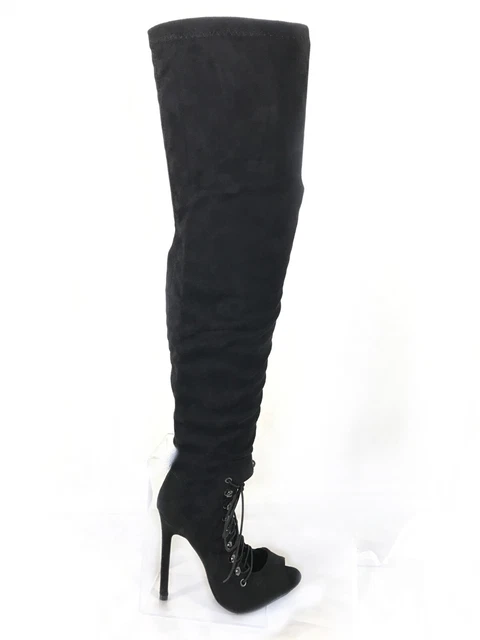 stiletto thigh high boots uk